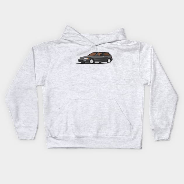 1989 Honda Civic SI Kids Hoodie by TheArchitectsGarage